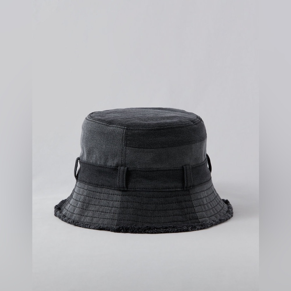 American Eagle Reversible Black Repurposed Bucket Hat